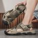 Men's Closed-Toe Sandals Summer Casual Beach Shoes, Comfortable And Non-Slip For Men, Middle-Aged And Elderly Shoes, Lar_vogvips.com