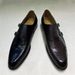 Men's Hairstylist Wedding Pointed Business Casual Leather Shoes With Double Buckles, Monk Shoes, Toe Layer Cowhide_vogvips.com