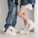 Buffny Unisex High-Top Platform Sneakers – Chunky Sole, Cushioned Comfort, Casual & Streetwear Style (White/Black)_vogvips.com