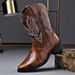 Autumn New Motorcycle Rider British V-Mouth Mid-Calf Men's Fashion Trend Martin Boots Large Size_vogvips.com