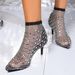 2026 European And American Sexy Pointed Toe Stiletto Large Size Fishnet Hollow Rhinestone Elastic Transparent Fashion_vogvips.com