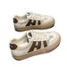 Niche Design Mesh Sports Shoes Women's Moral Training Board Shoes Trendy Thick-soled White Shoes_vogvips.com