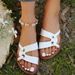 2025 Cross-Border Foreign Trade Large Size Flat Heel For Women, European And American Fashion One-Strap Beach Sandals_vogvips.com