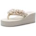 Cross-border Summer Beach Vacation Handmade Beaded High-heeled Flip-flops For Women In Plus Size_vogvips.com