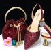 2023 European And American Cross-Border In-Stock Colorful Stone Bucket Handbag Matching Pointed Toe Women's Single Shoes_vogvips.com