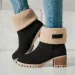winter outdoor warm fur waterproof womens snow thick round toe short boots 240911_vogvips.com