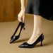 Comfortable High-heeled Shoes For Women, 2026 Spring New French Style Patent Leather Solid Color Sexy Pointed Toe Stiletto Shallow_vogvips.com