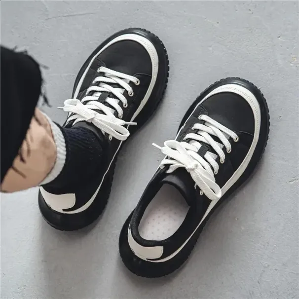 Spring Retro Canvas Large Toe Cap Mens Shoes Broad Ugly Cute Boots Comfortable Non-slip Wear Resistant Fashion Sneakers_vogvips.com