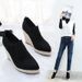 Women's Chunky Heel Boots – Slip-Resistant Platform Wedges With Breathable Lining | Winter Ankle Booties (Black/Deep Blue, EU 34-41)_vogvips.com