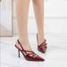 2024 New Patent Leather Stiletto Closed-Toe Ultra Heel Sandals With One-Strap Buckle, Cat Heel, Square Toe, And Back_vogvips.com