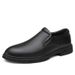 Business Casual Leather For Men Slip-On Lazy Large Size 48 Professional Work With Stitching Cowhide Men's Shoes_vogvips.com