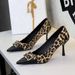2627-5 European And American Style Metal Buckle Spliced Versatile High-heeled Feminine Stiletto Pointed Toe Party Shoes,_vogvips.com