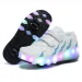 Childrens Dual Wheel Luminous Sports Shoes Heel LED Light Roller Skating Childrens Boys And Girls USB Charging 240914_vogvips.com