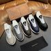 New Trendy Men's Summer Knitted Comfortable Breathable Sneakers Slip-On Fashion Casual Shoes SR_vogvips.com