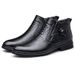 European Warm Series Martin Boots High 2021 Mid Top New Trendy Men's British Style Leather Winter Plush Cotton Shoes_vogvips.com