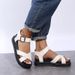 Women's Fashion Sandals Platform Martin Sandals Women's Roman Buckle Beach Shoes Platform Flat Sandals_vogvips.com