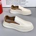 Fashion Platform Men Shoes Slip On Loafers Comfortable Outdoor Slip On Walking Sneakers Classic Flats For Man Breathable Chunky Sneaker_vogvips.com