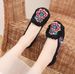 Ragged Embroidered Single Shoe Cloth Oxford Soft Sole Walking Casual Square Dance Shoes_vogvips.com