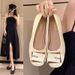 Doudou Shoes Women's Spring And Autumn Soft-soled Single Shoes Small Women's Shoes One Pedal Shallow Leather Shoes Children_vogvips.com