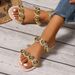 Hot-Selling Fashion Simple Outdoor Non-Slip Waterproof One-Strap Flat For Women Summer And_vogvips.com