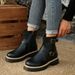 Plus Size Double Buckle Martin Boots Women's British Retro Riding Boots Winter Style_vogvips.com