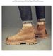 Martin Boots Men's Short Boots Four Zipper Men's Boots Leather Rhubarb Boots Thick-soled Tooling Boots Wind Desert Boots_vogvips.com