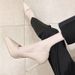 European And American Thick-Soled Waterproof Platform Patent Leather Pointed Toe Party Shoes For Women 2023 Autumn New_vogvips.com