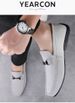 Men's Shoes Leather Soft-soled Velvet Lazy Casual Beanie Leather Shoes_vogvips.com