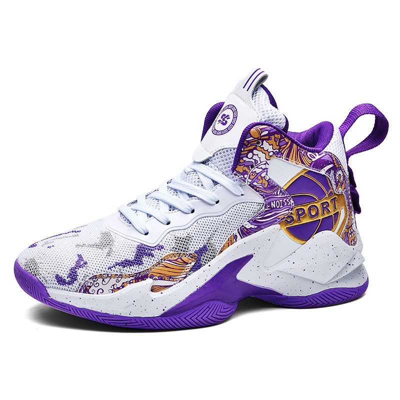 Basketball shoes Men's summer high top anti-slip wear-resistant rebound shock absorption shoes_vogvips.com