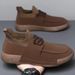 Euro Step Spring And Autumn New Casual Shoes Men's Versatile Breathable Sneakers Soft Sole Comfortable Slip-On Loafers_vogvips.com