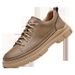 Spring Board Trend Versatile Leather Men's Breathable Sports Thick Soled Casual Shoes_vogvips.com