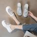 2025 Summer Laser Leather Korean Style Height-Increasing Sneakers, Spring Autumn Casual White Women's Shoes, Comfortable_vogvips.com