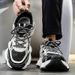 Men's Breathable Mesh Running Shoes Casual Thick Sole Comfortable Lightweight All-Match Walking Sneakers Dad Shoes For Men_vogvips.com