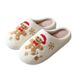 Christmas Women Slippers Cute Gingerbread Winter Warm Slides Couple Houseshoes Men Bedroom Flat Soft Sole Home Shoes For_vogvips.com