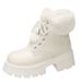 British Fleece-Lined Chunky Heel Thick-Soled Martin For Women 2024 Autumn Winter New Style Petite Slimming Lace-Up Short_vogvips.com