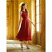 Women's Vintage-Inspired Round Toe Slip-On Heels – Comfortable Chunky High Heels For Everyday Elegance Retro Round Toe Slip On Sweet High Heels_vogvips.com
