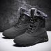Regal Footwear Plus Size Men's Snow Outdoor Thickened Warm High-top Shoes Fleece-lined Cotton New Long Martin Boots_vogvips.com