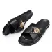 Trendy Versatile Men's Slippers Soft Sole One-Piece Genuine Leather Beach Cross Strap Casual Shoes Summer 2024_vogvips.com