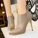 899-1 Fashionable And Minimalist High Heels, Waterproof Platform, Pointed Toe, Slim Fit, Sexy Nightclub, Deep Mouth_vogvips.com