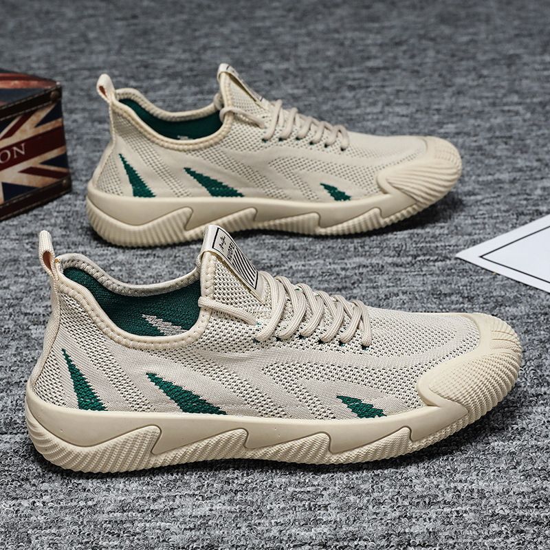 Men's Summer Breathable Casual Sports Mesh Shoes, Versatile Running Soft-Soled Knitted Mesh Men's Trendy Shoes_vogvips.com
