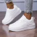 Women's Casual Sports Thick Bottom Low Tops Lace Up Vulcanised Shoes Lightweight Rubber Soled Winter Season Adult_vogvips.com