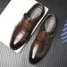 2025 New British Style Velcro Work Business Casual Formal Men's Slip-On Leather Shoes Wholesale_vogvips.com