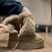 Northeast Fleece-Lined Thickened Cotton 2024 New Warm Sheepskin Short Thick-Soled Snow Boots For Women With Side Zipper_vogvips.com