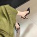 2025 New Fashion Women's Pointed Toe High Quality Heels Red Sole And Open Back, Elegant Back Patent Leather Sandals With Thin Heel_vogvips.com
