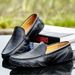 Trendy Driving Men's Shoes Breathable Genuine Leather Soft Sole Sneakers Men's Business British Style Versatile Casual L_vogvips.com