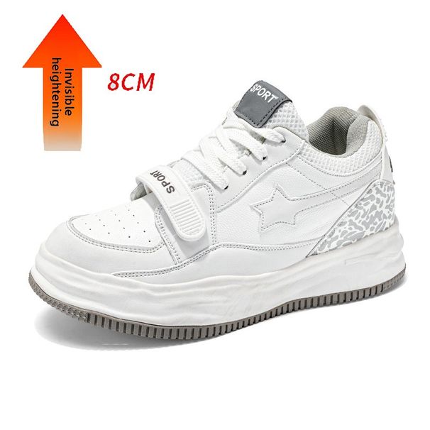 Invisible Height Increase Cm Star Thick Sole Height Increase Sports Shoes Casual Retro Bread Shoes Men's Shoes Board Shoes_vogvips.com