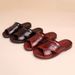 Four Season Middle-aged Elderly Dad Men's Oil Slippers For Outdoor Wear, Thick Wear-resistant, Anti Slip, Soft Soled,_vogvips.com