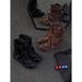 Women Boxing Boots Melard Mid-Calf Hunting Style German Training Martin 2025 Autumn New Fashionable Color-Block Boxing Boots For Women_vogvips.com