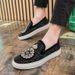 Suitable For All Seasons Trendy Loafers Personality Fashion Slip-On Casual One-Piece Rhinestone Moccasins Men's Hairstylist Shoes_vogvips.com