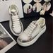 Women's Sparkly Rhinestone Sneakers - Fashionable Mesh Casual Shoes With Thick Sole For Spring & Summer, Light Luxury Style, Comfortable & Breathable_vogvips.com